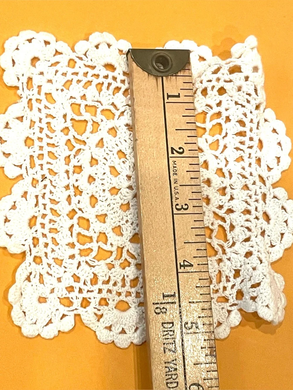 Lot of six mix of doilies and potholders made by my aunt and More